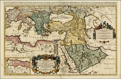 1692 Karte des Türkischen Reiches in Europa, Asien und Afrika von Alexis Hubert Jaillot