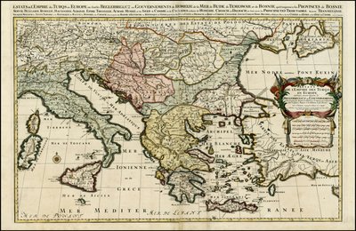 1692 Karte des Türkischen Reiches in Europa von Alexis Hubert Jaillot