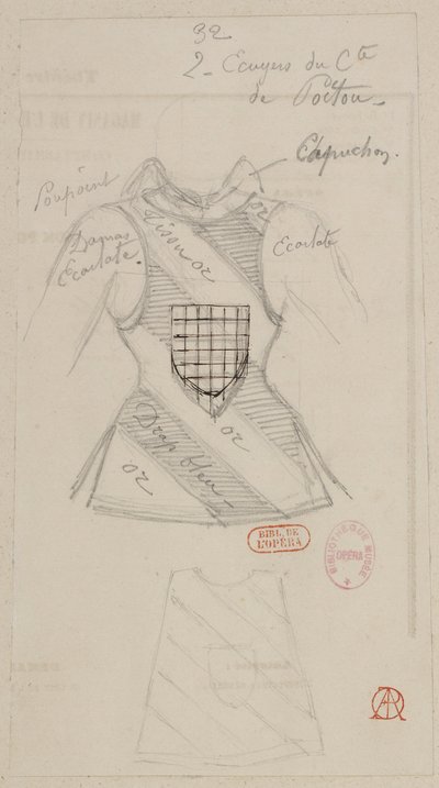 La magicienne - Kostümentwürfe - Reiter des Grafen von Poitou von Alfred Albert