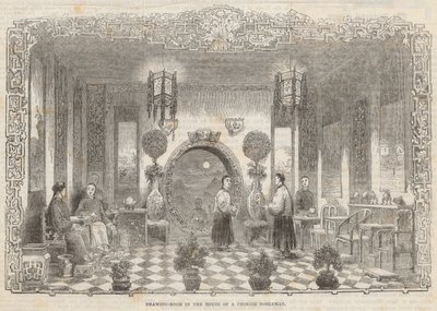 Salon im Haus eines chinesischen Adligen von Alfred Crowquill