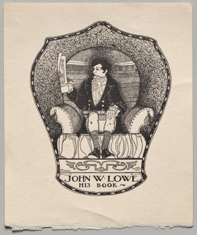 Exlibris: John W. Lowe von Alfred Dawson