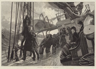Segel setzen im Atlantik von Alfred Edward Emslie