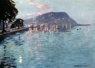 Minehead bei Mondschein von Alfred Heaton Cooper