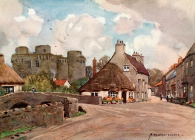 Dorf und Burg von Nunney von Alfred Heaton Cooper