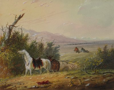 Annähernde Büffel von Alfred Jacob Miller