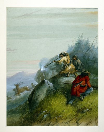 Elchjagd in den Black Hills von Alfred Jacob Miller