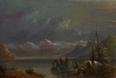 Seeszene - Rocky Mountains von Alfred Jacob Miller