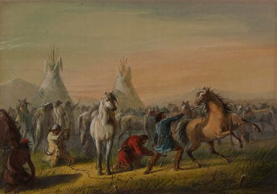 Pferde beim Picken von Alfred Jacob Miller