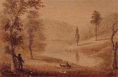 Schwanensee, ca. 1837 von Alfred Jacob Miller