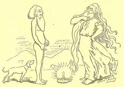 Illustration von Alfred Le Petit (1841-1909) in Gros-Jean und seine Kur von Alfred Le Petit