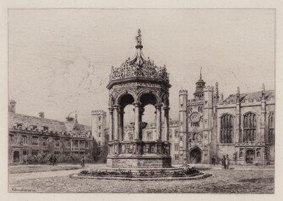 Cambridge: Der Große Hof des Trinity College von Alfred Louis Brunet Debaines