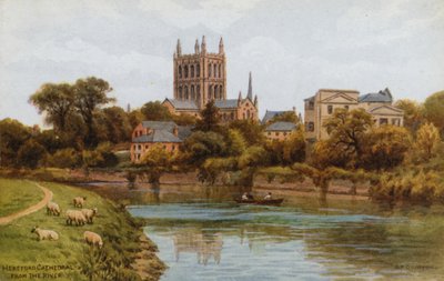 Hereford-Kathedrale vom Fluss aus von Alfred Robert Quinton