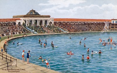 Neuer See-Bade-See, Southport von Alfred Robert Quinton