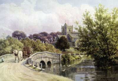 Die Brücke, Coombe Bissett, in der Nähe von Salisbury von Alfred Robert Quinton