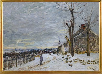 Schnee in Veneux-Nadon, um 1880 von Alfred Sisley