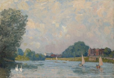 Die Themse bei Hampton Court von Alfred Sisley