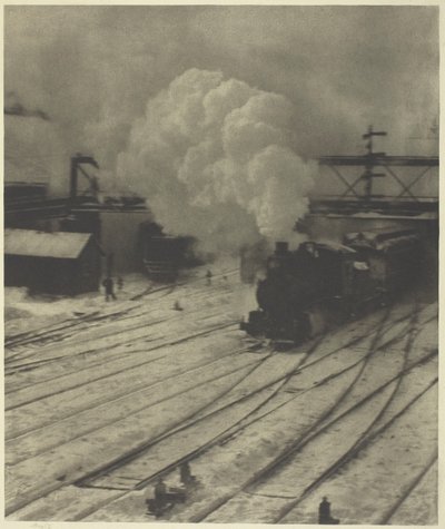 Der Eisenbahnhof, Winter von Alfred Stieglitz