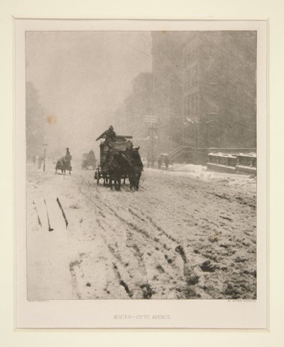 Winter - Fifth Avenue von Alfred Stieglitz