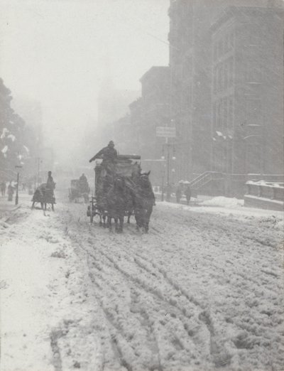 Winter auf der Fifth Avenue von Alfred Stieglitz