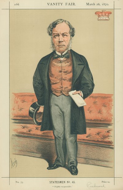 Viscount Ranelagh, Hoch respektabel, 26. März 1870, Vanity Fair Karikatur von Alfred Thompson