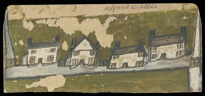 Reihe von vier Cottages von Alfred Wallis