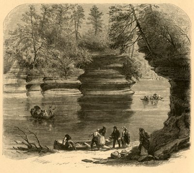 Steamboat Rock, Wisconsin River von Alfred Rudolph Waud