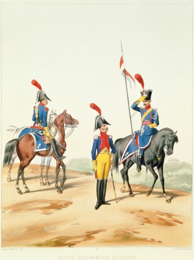 Französische Truppen, graviert von Gustave David, 1810 von Alfred de after Marbot