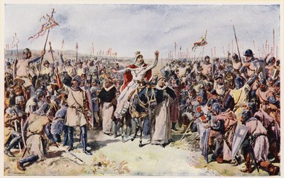 Heilige Königin Isabel von Portugal in der Schlacht von Alvalade von Alfredo Roque Gameiro
