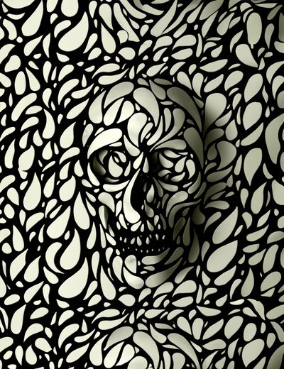 Komplexe Schädelillusion von Ali Gulec