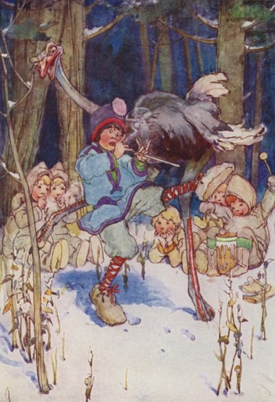 Slightly tanzte fröhlich mit einem Strauß von Alice Bolingbroke (after) Woodward