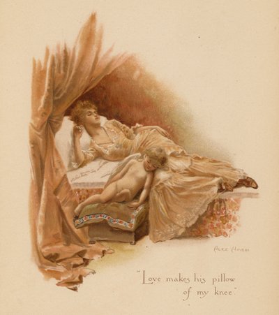 Alte Liebeslieder: „Liebe macht sein Kissen auf meinem Knie.“ von Alice Havers