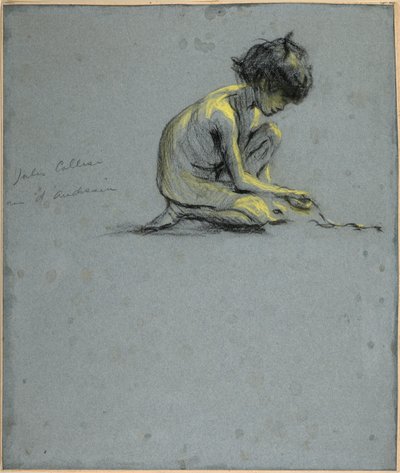 Kauernder Junge mit Schlange von Alice Pike Barney