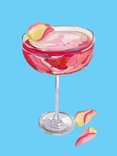 Lebendiger pinker Cocktail von Alice Straker