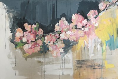Rosa Blumen-Abstract von Alice White