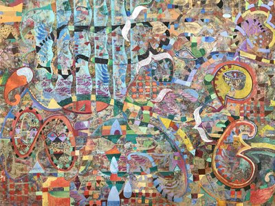 Komplexes abstraktes Mosaik von Alise Loebelsohn