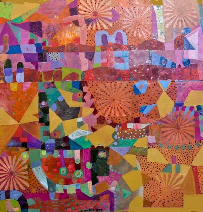Lebendiges geometrisches Patchwork von Alise Loebelsohn