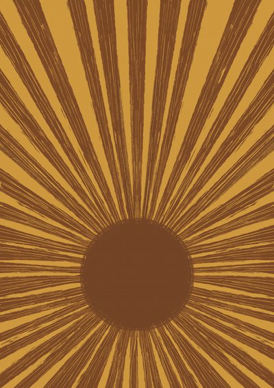 Retro Goldener Sonnenstrahl von Aliya Putrus