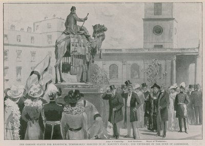 Die Gordon-Statue für Khartum, vorübergehend in St Martin