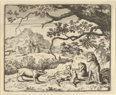 Renard erhält eine neue Zitation vom Dachs, 1650-75 von Allart van Everdingen