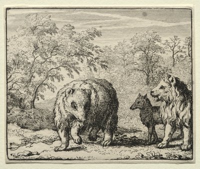 Reineke Fuchs: Die Befreiung des Wolfs und des Bären von Allart van Everdingen