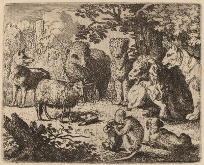 Das Dokument wird geöffnet, das den Kopf des ermordeten Kaninchens enthüllt, wahrscheinlich ca. 1645-1656 von Allart van Everdingen