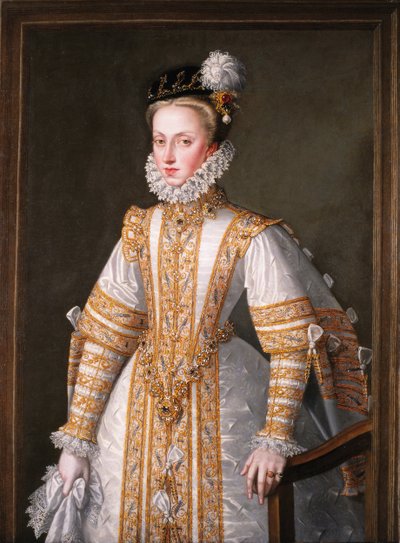 Anna von Österreich, Königin und Gemahlin des Königs von Spanien von Alonso Sánchez Coello