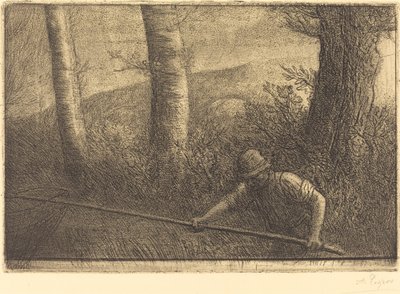 Fischer mit einem Reusen-Netz von Alphonse Legros