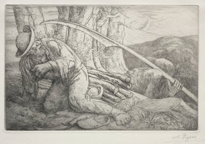 Der Tod und der Holzfäller (5. Platte) von Alphonse Legros