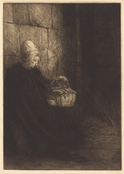Bäuerin von Boulogne (La femme au panier) von Alphonse Legros