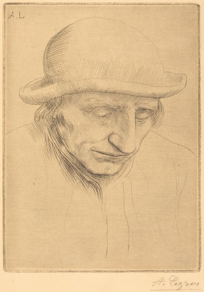 Bauer mit rundem Hut von Alphonse Legros
