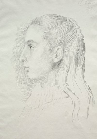 Porträt von Fräulein Nora E. Legros, 1896 von Alphonse Legros
