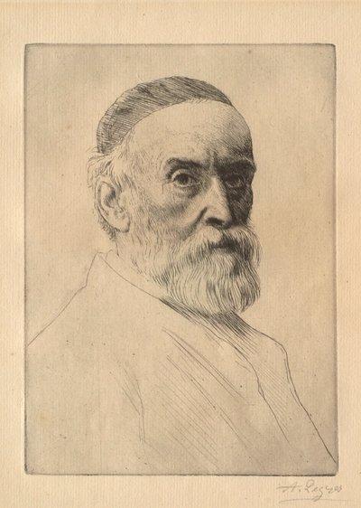 Porträt des Malers G. F. Watts (1817-1904) von Alphonse Legros