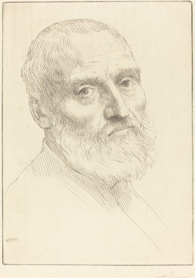 Studie für den Kopf eines Mannes von Alphonse Legros