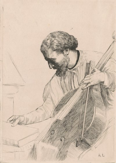 Der Bassspieler (Le Joueur de Contre-Basse) von Alphonse Legros